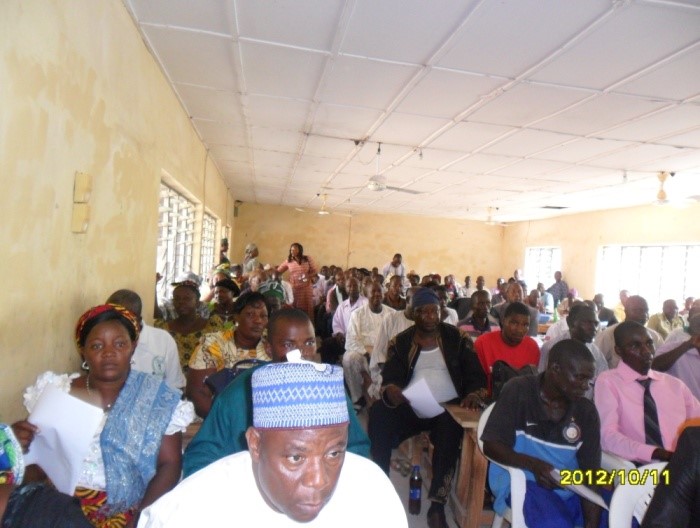 Cross-section of participants at a town hall meeting